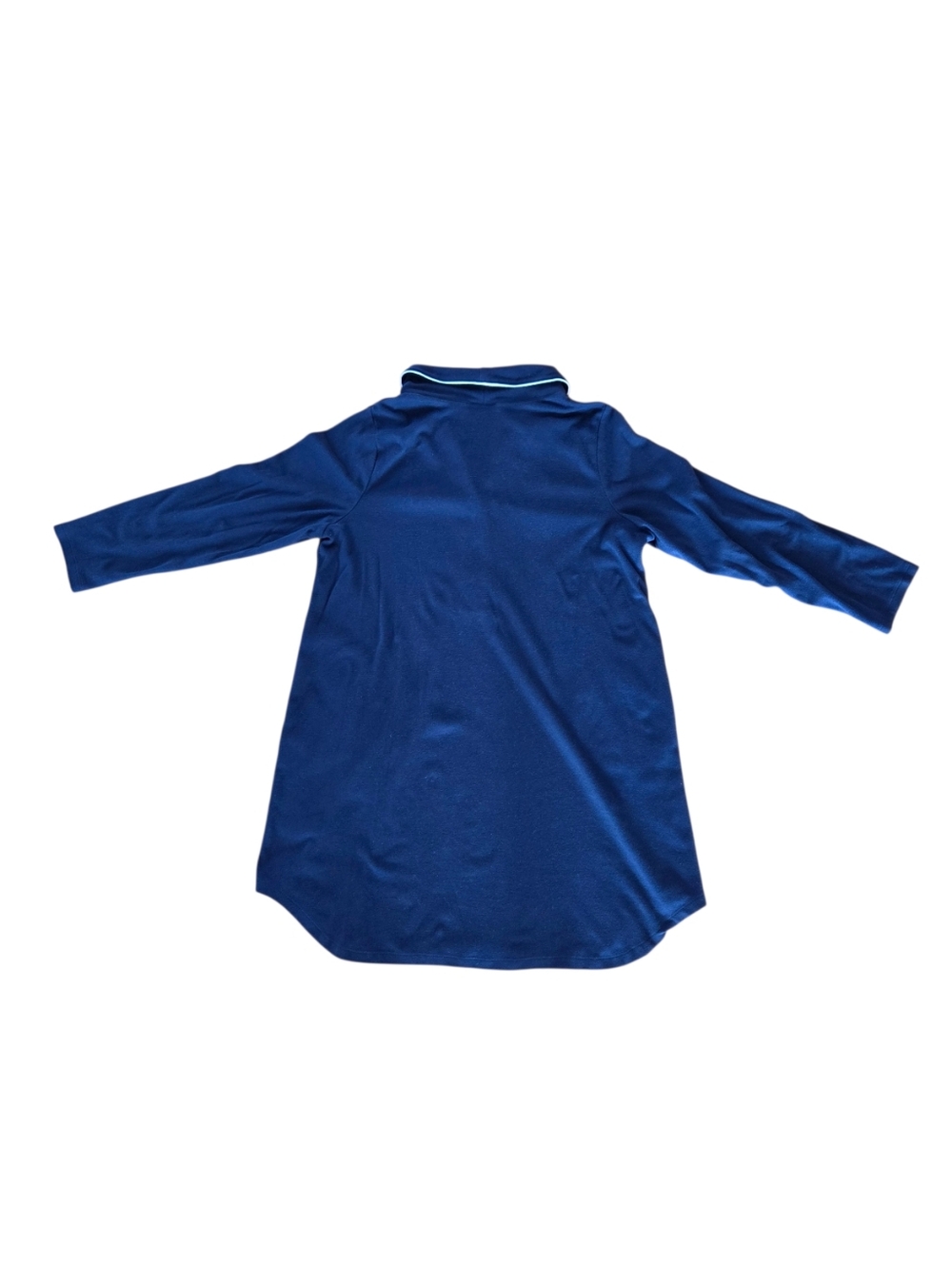 Lauren Ralph Lauren Sleep Shirt Logo and Pockets Lush Navy Blue Plus Size 2X - Picture 8 of 11